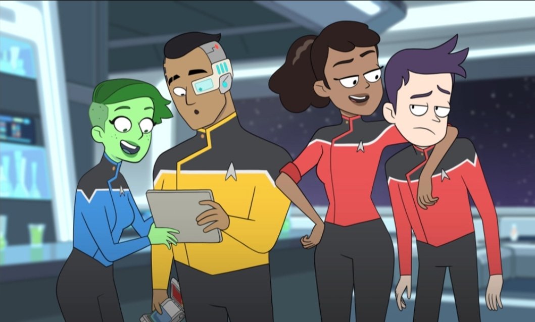 supervisor194's tweet image. Not to belabor a point I've brought up before, but it wasn't until watching the #StrangeNewWorlds #LowerDecks crossover episode that I realized one of the characters is green. I figured it out when she referred to herself as Orion.  #colorblind