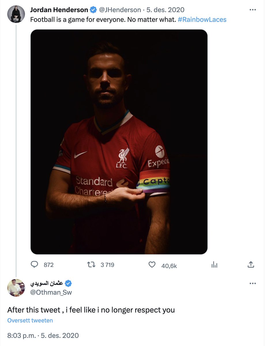 TobiasSD's tweet image. Så poetisk at en nesten får tårer i øynene. Hendo med ei honnørstrofe, som han høster inn likes på, med sin godhet og standhaftighet - bortsett fra hos enkelte, som denne araberen. Nå skal de to omsider forenes, Hendo kan endelig tilgis, feiden er avblåst. Uutholdelig vakkert!