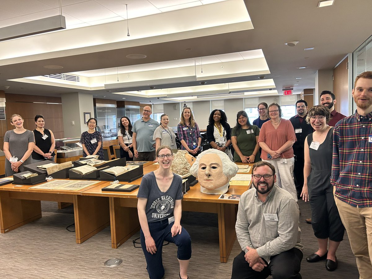 Thank you to our new archivist friends for visiting us and the creepy George heads today! A great way to start #saa23