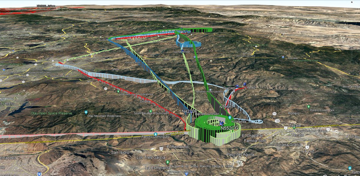 fire_feeds's tweet photo. New wildfire: The 300+ acres #Border20Fire β1 Mile S/W of #TecatePeak (#Kuuchamaa) #SanDiegoCounty #CA Fire is 100 acres on the US side and 200 acres on the Mexico side, per air attack. Burning in light fuels. Potential for extended attack.
https://t.co/0vzXOqjm2M
https://t.co/5NZOgLKeFQ
#CoulsonAviation
#AA2CG #N552CG Air Tactical Aircraft
#CalFire
#T70 #N427DF Type III Airtanker
#T71 #N432DF Type III Airtanker
#SanDiegoSheriffFire
#C12 #N107BZ Type II Helo
#CormorantVent
#N160AQ Type II Helo
#USLeaseCo
#95HT #N795HT Type I Heavy Lift Helitanker
π₯