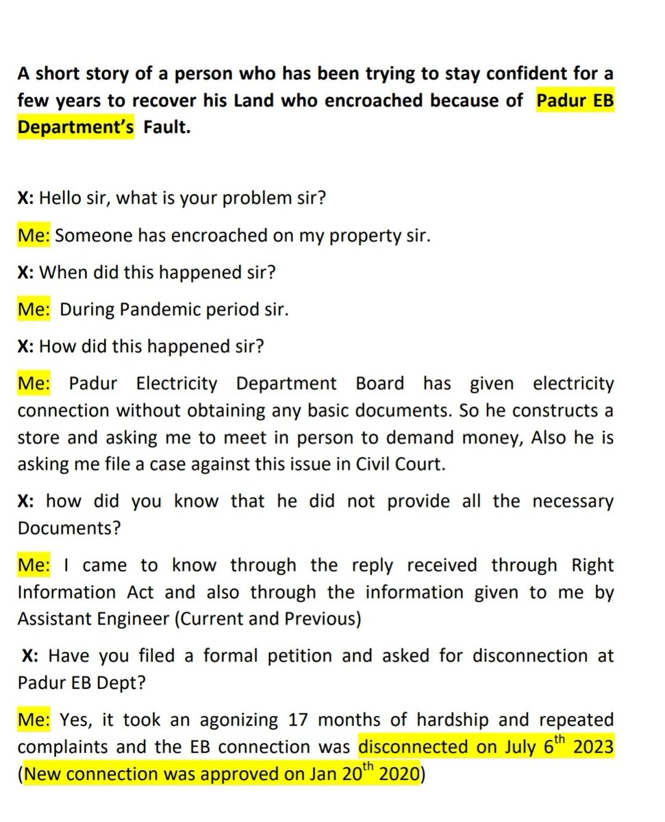 tamilan68's tweet photo. Should Tamil Nadu Electricity Department take action against a person who got EB connection by giving forgery document and that EB line got disconnected after three years?? Or Not??
Please retweet till reaches to right peron
@CMOTamilnadu
@TThenarasu
@DrBeelaIAS
@TANGEDCO_Offcl https://t.co/3bCnvgQVeF