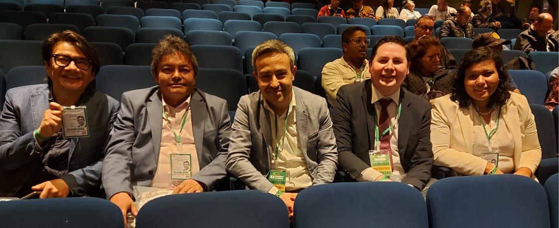 SEMREXComunica's tweet photo. Semrex hace presencia en el XI congreso nacional de la @CGTOFICIAlCOL Por una CGT fortalecida que representa los intereses de la mayoría de los trabajadores Colombianos y por el legado de Julio Roberto Gómez Esguerra por un Sindicalismo independiente. Presentes!!! https://t.co/gJQ1br8nLG