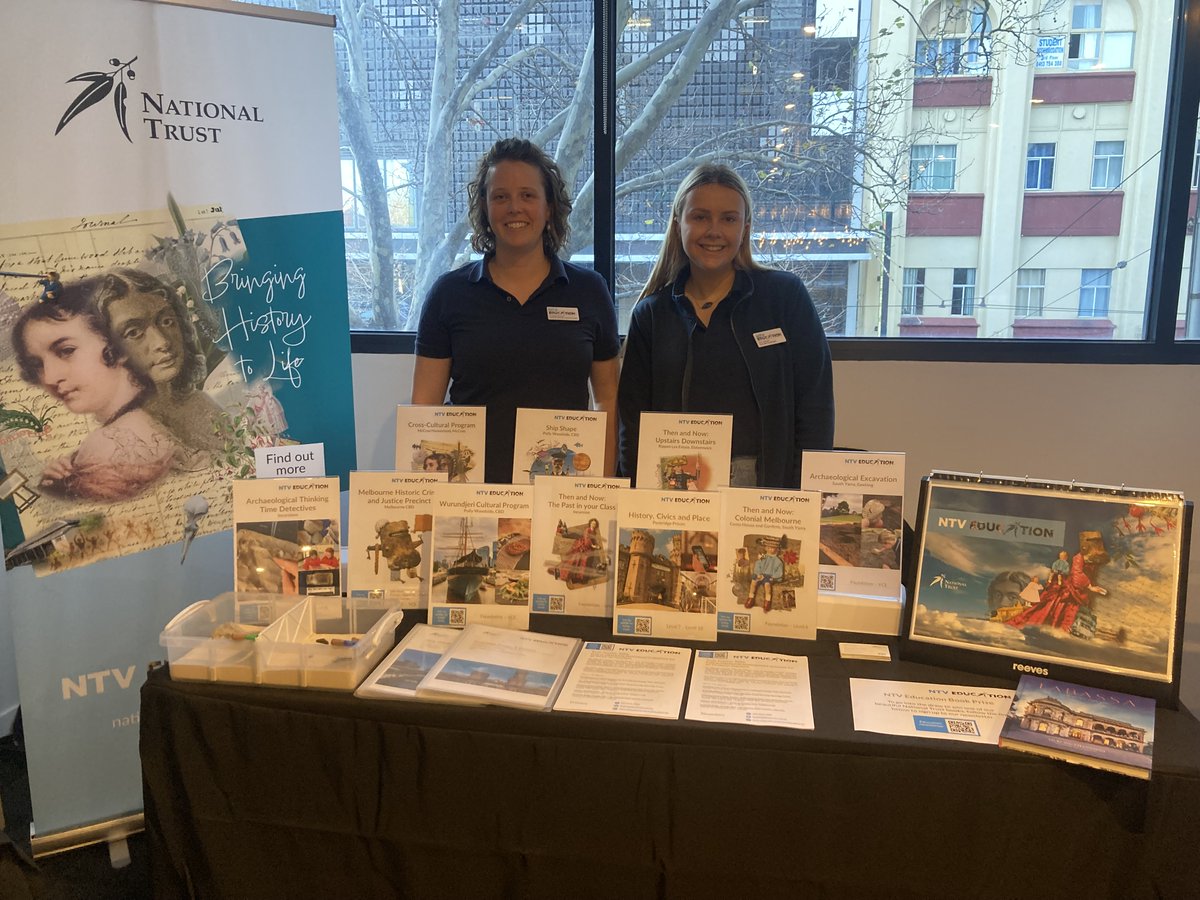 NTAV's tweet image. Attending the @HTAVed Annual Conference? Make sure to say hello to our NTV Education Team and hear about our range of education programs: nationaltrust.org.au/education-vic

#htavAC23
