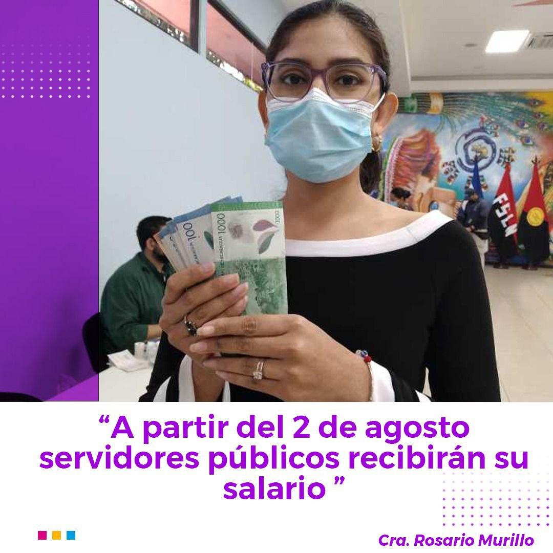 #Nicaragua Del 2 al 4 de agosto se realizará el pago de salario a los trabajadores del estado. #4419SiempreMasAlla @FcoRosales78 @CamposAlv_5 @Uva22 @uvemarlonzelaya @DantoSandinista @Aguacatita21