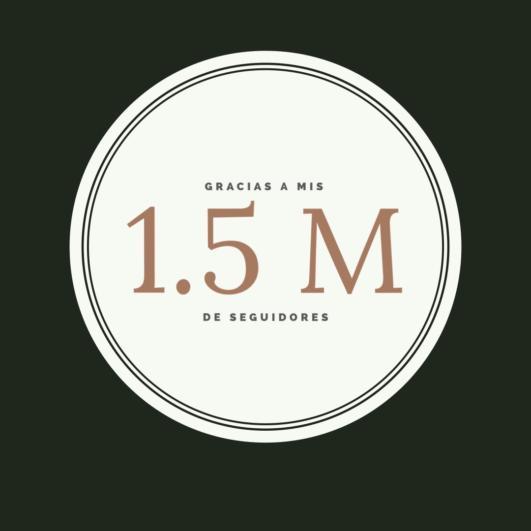 Me acabo de dar cuenta que ya tengo 1.5 millones de seguidores en <a href="/X/">X</a> 😎

Gracias por leerme, platicar conmigo y permitir que mi voz se escuche en todo el mundo!!! 😌