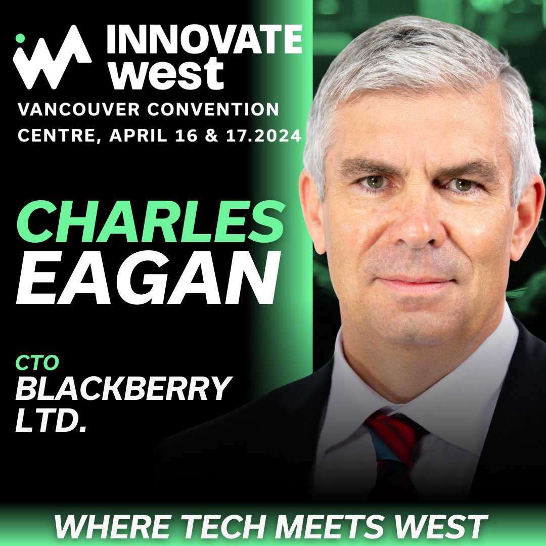 #BlackBerry CTO Charles Eagan (<a href="/c3agan/">c3agan</a>) has been selected to join the steering committee of INNOVATEwest, bringing his passion for #innovation to shape the <a href="/IWConfExpo/">INNOVATEwest</a>'s #Cybersecurity, #Privacy &amp; #Trust summit in Vancouver, Canada, April 16-17, 2024. bit.ly/3qbxtxt