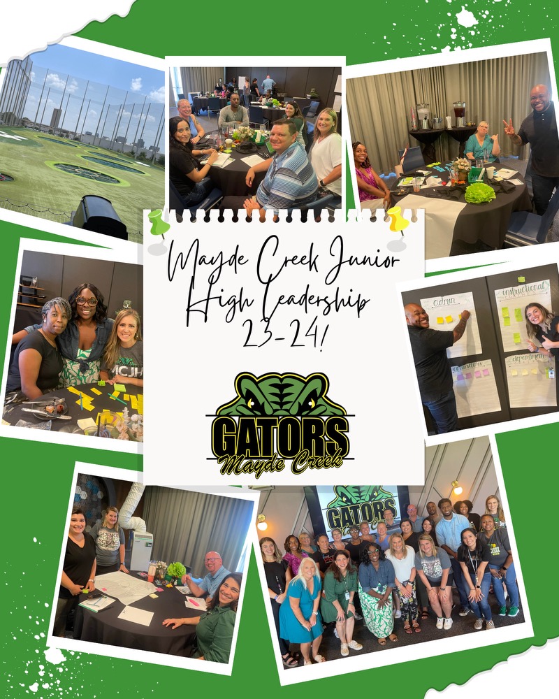 Gator community.....the Leadership Team met to kickoff the 2023-2024 schoolyear!!  It is going to be the Best Schoolyear Ever at The Creek.  #bestschoolyearever #maydeforthis #maydemyday #maydeusproud #mcjhstrongertogether