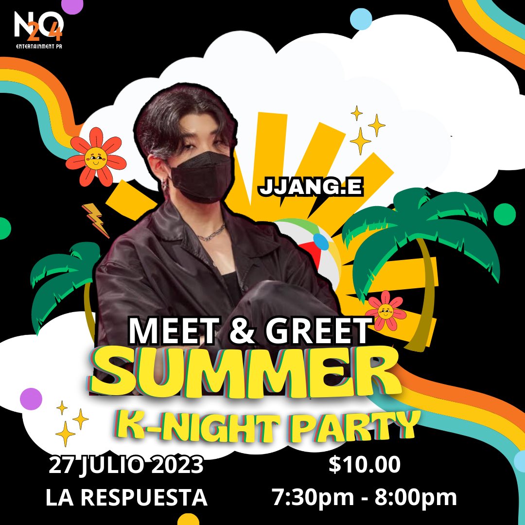 N2O4ENT's tweet photo. Quieres conocer a @JJANGE2 ? 🧡
Mañana tendrán la oportunidad de poder interactuar con nuestro invitado especial, tomarse una foto y puedes llevar un artículo para ser firmado 🙌
🎟️ MEET & GREET:
• $10.00
• 7:30 - 8:00
#n2o4 #n2o4ent #jjange #kpopevent #kpopnight #summer https://t.co/zeNKOUmQYN