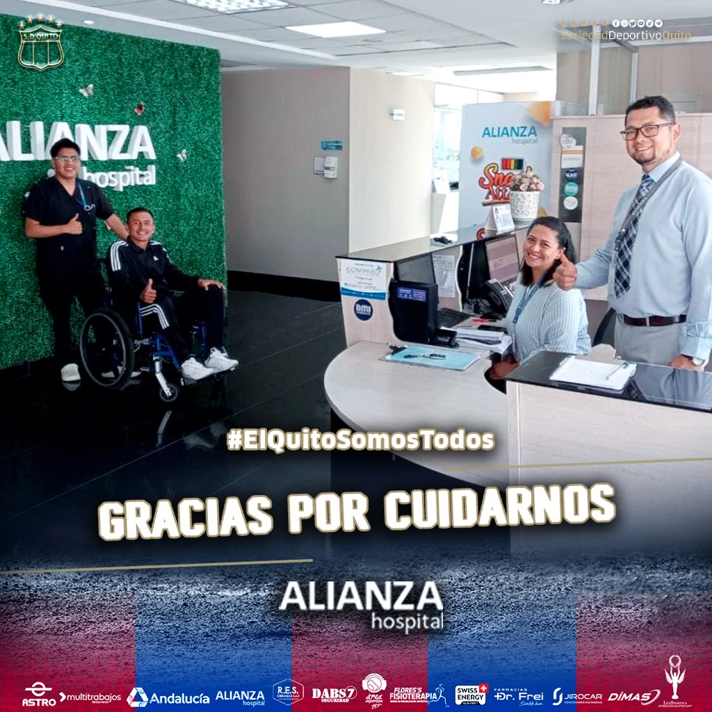 📌Michel Castro ya fue dado de alta. 

Agradecemos a <a href="/halianzaec/">Hospital Alianza del Ecuador</a> por cuidar a cada uno de nuestros jugadores y ser parte de la familia #azulgrana. ❤️💙

#ElQuitoSomosTodos