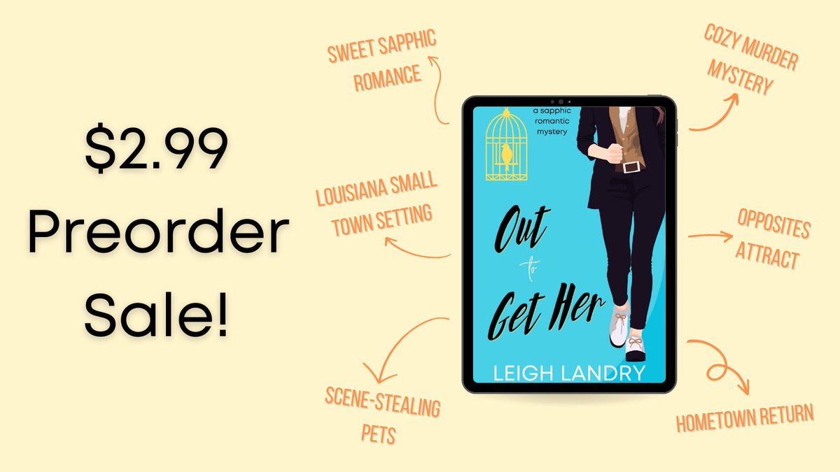 Read the 1st chapter of my new sapphic romantic mystery, OUT TO GET HER, on my website:
leighlandryauthor.com/out-to-get-her…  

#SapphicBooks #QueerBooks #Lesfic #wlwfiction