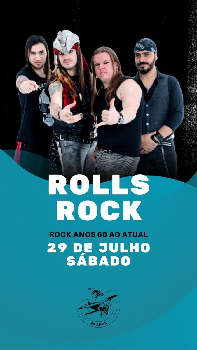O sábado é todo da Rolls Rock! 
Bora? 🤘🏻