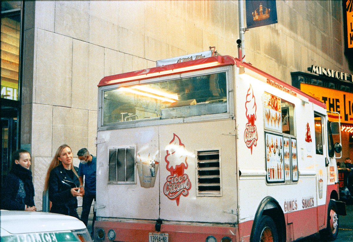 times square on 35mm film