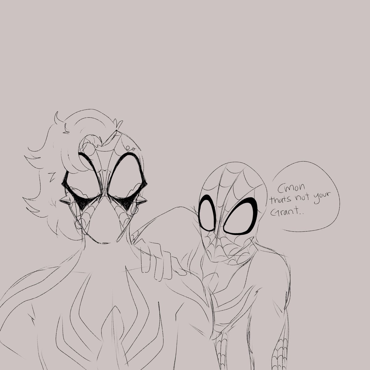 XAlatus__'s tweet photo. I kinda died but have spider sona doodles + Miguel https://t.co/LU6lOMADYK