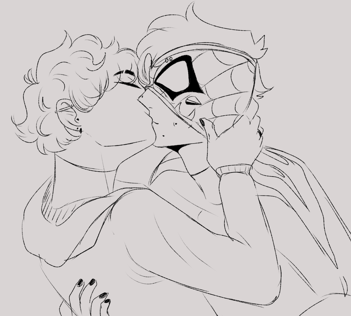 XAlatus__'s tweet photo. I kinda died but have spider sona doodles + Miguel https://t.co/LU6lOMADYK