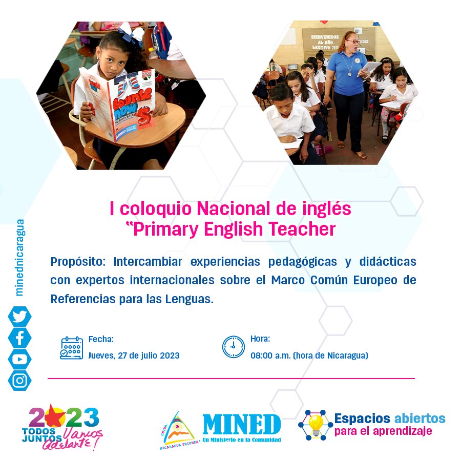 Primer coloquio nacional de inglés “Primary English Teacher”

🗓️ Jueves, 27 de julio 2023
🕧 8:00 a.m.
🌐 Transmisión en vivo.