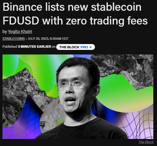 ParrotCapital's tweet photo. The point of a crypto exchange is to make money on trading fees. That's the biz model (purportedly).

🚩 IT MAKES NO SENSE WHY CZ AND #BINANCE ARE OFFERING $FDUSD WITH ZERO TRADING FEES.

It is almost like they know that $USDT, $TUSD and countless other stablecoins are ticking💣. https://t.co/QMH6GfbjoE