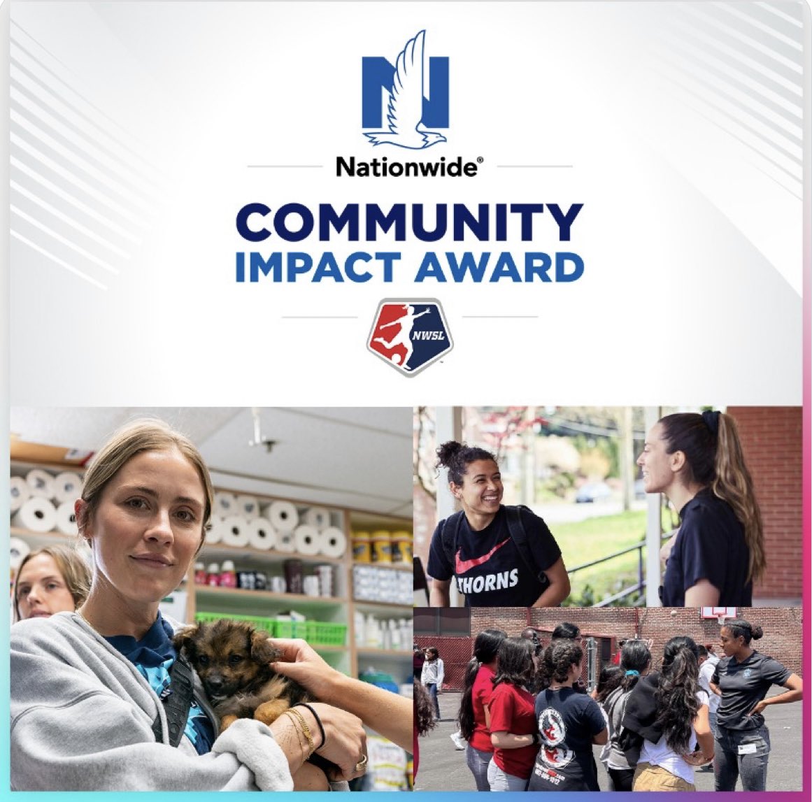 Proud of the #ECNLAlum representing their respective clubs as they’ve been nominated for the @Nationwide Community Impact Award! Shout out to Jaelin Howell, Diana Ordóñez, Ella Stevens, Phallon Tullis-Joyce, Tara McKeown, Abby Smith and Brianna Pinto! #LeadersPlayHere…