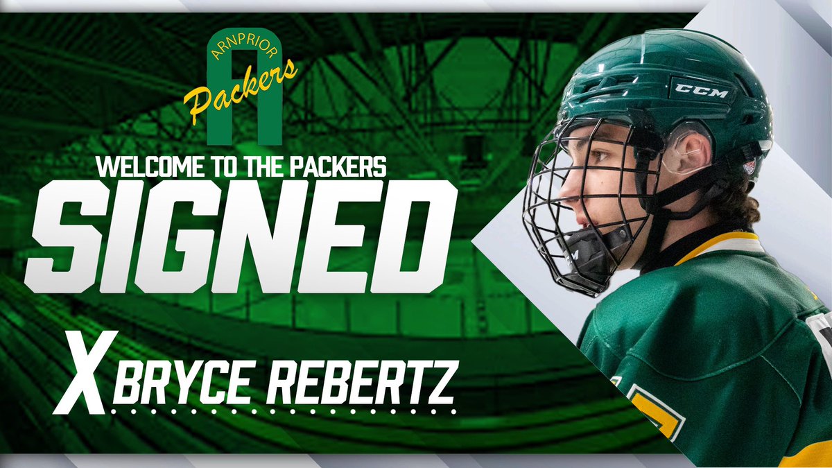 🔰The Arnprior Packers are proud to ink local talent Bryce Rebertz to the Packers family. Bryce plays with an edge and will fit in perfectly with the Packers style of play! Welcome to crew Bryce!
•
#packerspride #arnprior #arnpriorpackers #packersdevelop #EOJHL #signed