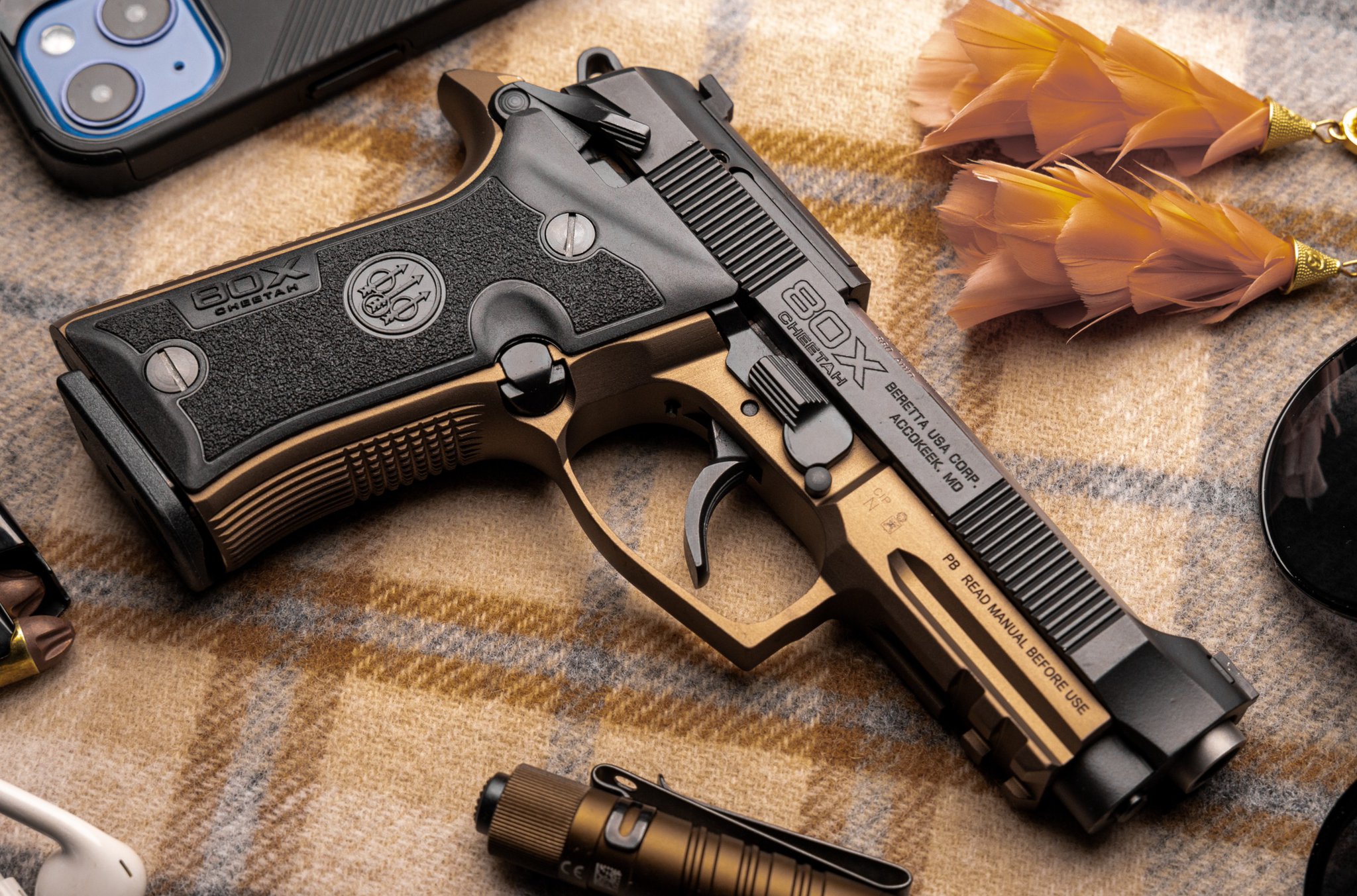 Beretta ベレッタ EDCポーチ 黒 BERETTA EDC Black Pouch with Zip Closure & MOLLE System