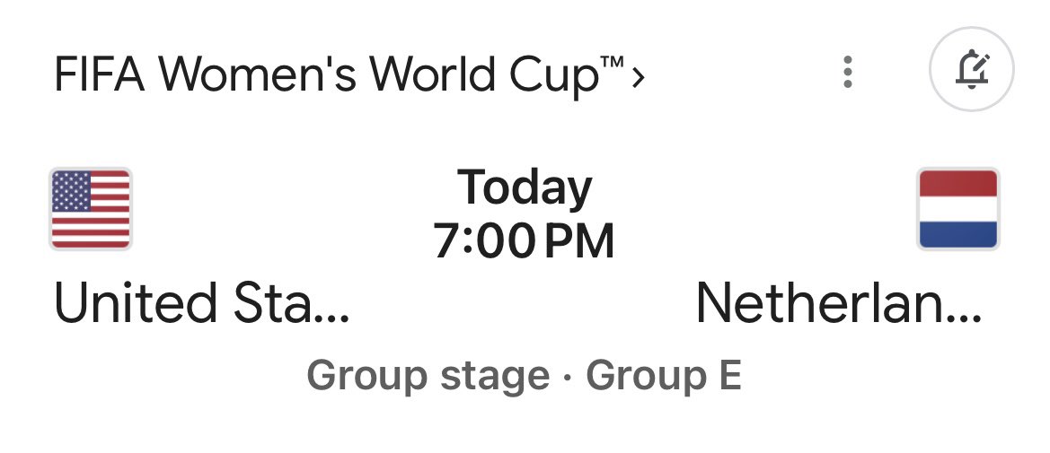 USA v Netherlands Women’s World Cup tonight at 7:00 on our big screen! We’ll be playing all the games we’re able to from here on out. Go USA!