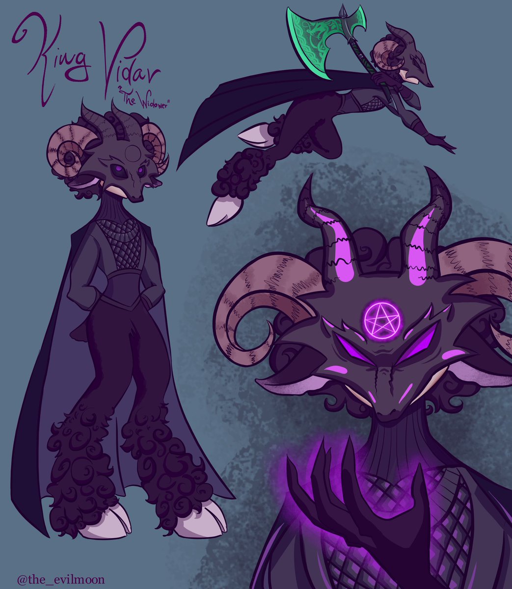 TheEvilMoon_'s tweet photo. A Ram trying to be a king and a dragon, a highly spiteful person who swears to exact justice or revenge on the one who made him a widower.

#art #fantasy #oc #OC https://t.co/QfdGAeGl2v