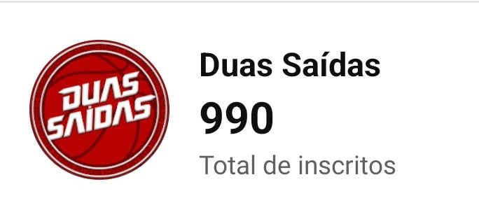 DuasSaidas's tweet photo. Faltam só dez inscritos no Youtube!

Ajuda a gente a chegar nos 1000!

👇🏼🏀👇🏼🏀
https://t.co/gocdIR4W0M https://t.co/ceeEP3Mj77