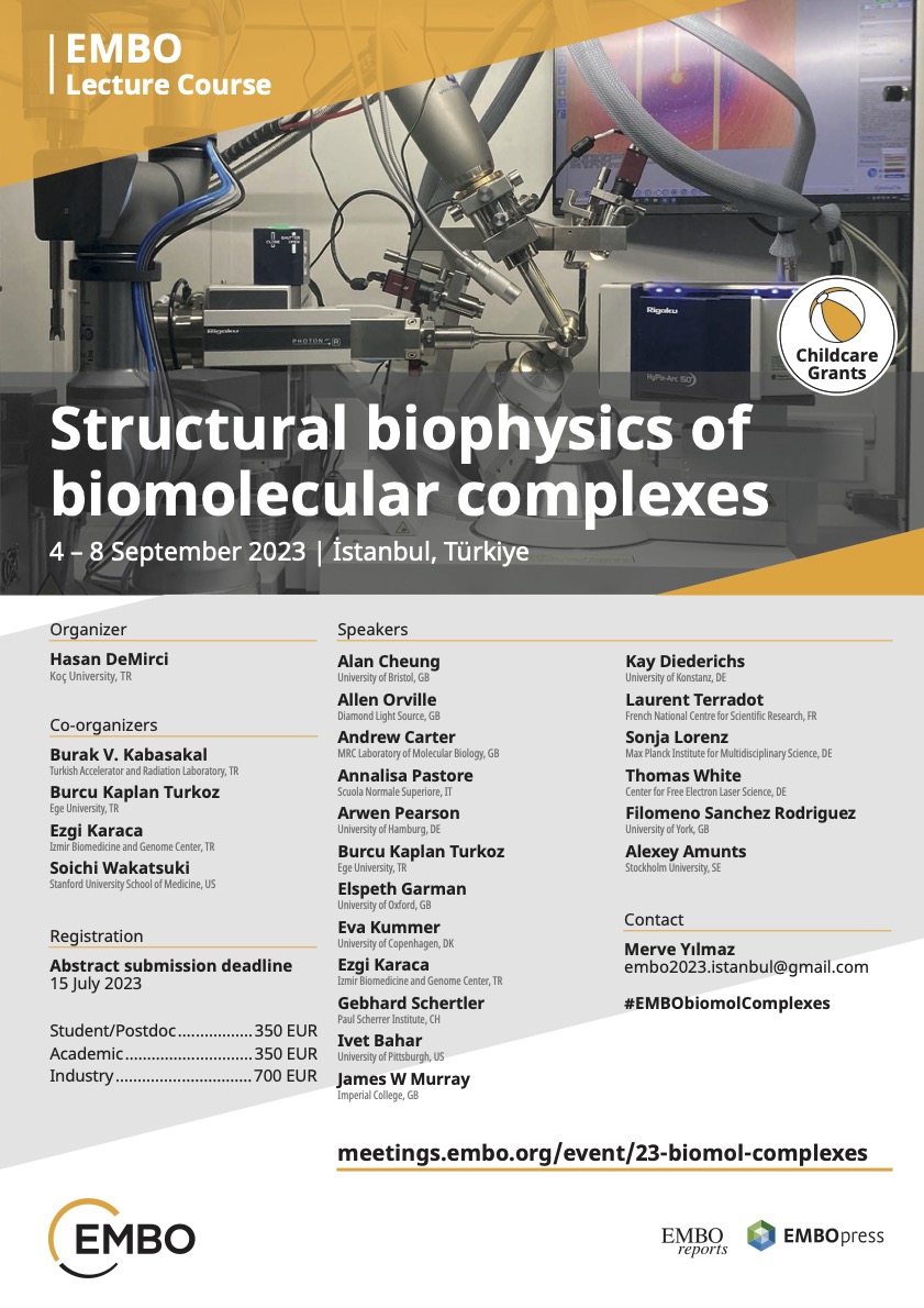 meetings.embo.org/event/23-biomo…  Please RT! The most anticipated EMBO lecture course of 2023 will be in B-E-A-U-TIFUL Istanbul. We would like to thank EMBO for its support! Last week of registration. We have plenty of registration fee waivers and limited travel grants for applicants.