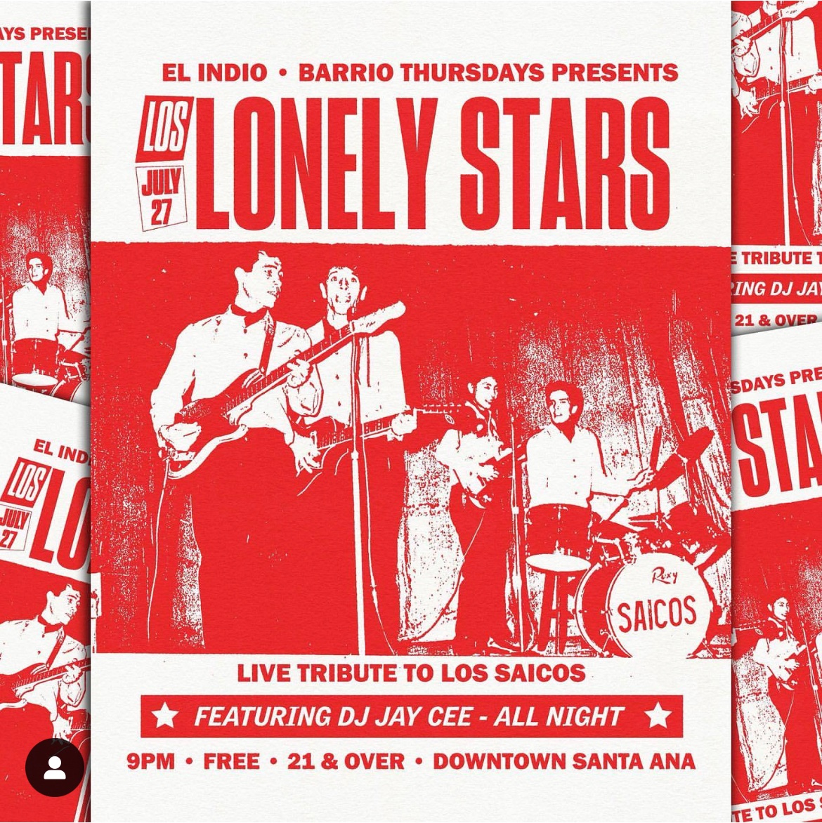 ElIndioBar's tweet photo. ¡Síganme los saicos! This Barrio Thursday at @elindiobar

@ loslonelystars(IG) are bringing the heat covering renowned Peruvian rock group Los Saicos.
@ dj.jay.cee(IG) kicks off the fun at 9PM don’t miss it! 

FREE • 21+ • 9PM • DTSA https://t.co/pdy1E6BZPG