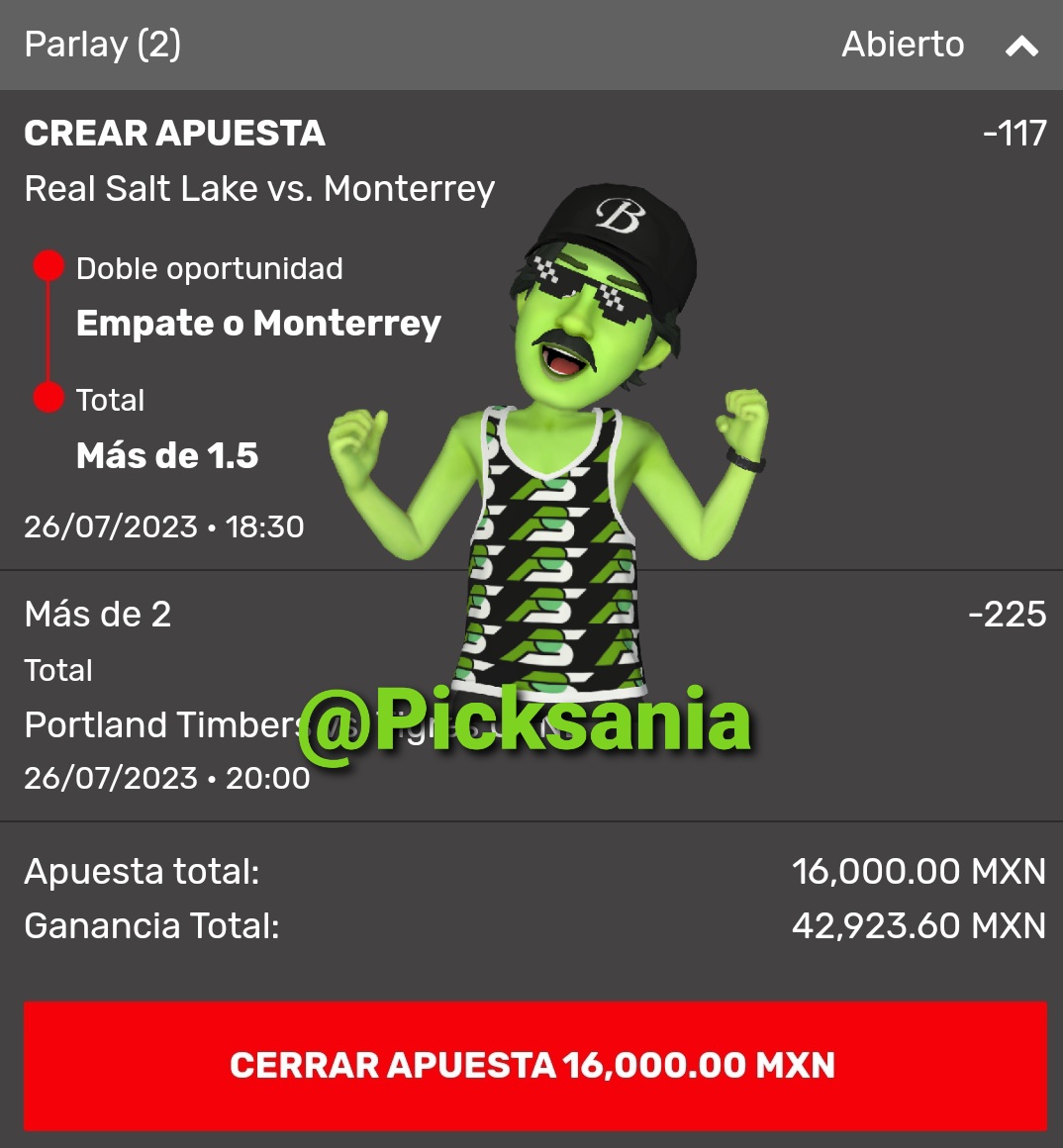 picksania's tweet photo. Van pues 

#parlaygratis de #leaguescup

RT https://t.co/AhRxP4XUTH