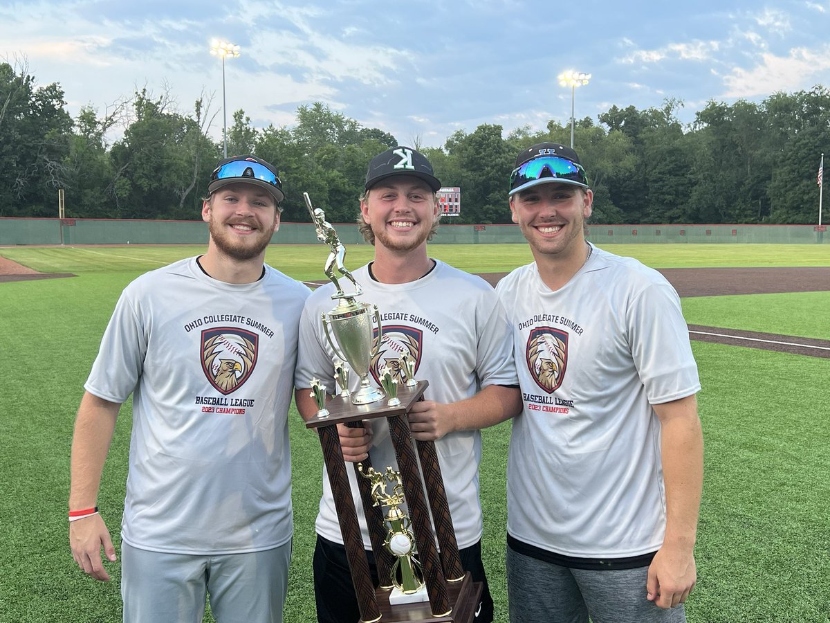debscherer's tweet photo. Ohio Collegiate Summer League Champions.  @DarbyBaseball  #darbyproud https://t.co/cCaIf5jjEE