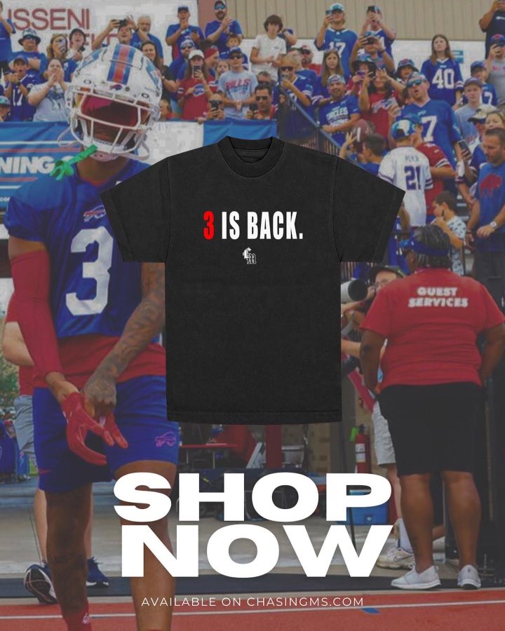 chasingMs_'s tweet photo. 3 is back.
On his long miraculous journey of recovery, in less than 7 months Damar Hamlin has officially made a return to the NFL.
Back competing at the highest level in pro sports.
Now Available at https://t.co/kqXtm08Q2I
#ChasingMs #3isBack Ⓜ️ https://t.co/3dO6I2JA8C