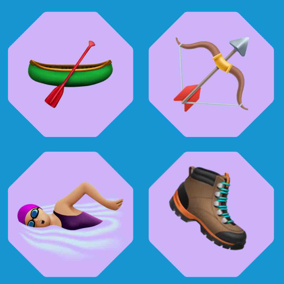 gschesapeakebay's tweet photo. Favorite summer activity  using only emojis…and go! ☀️ 👇#summer #summerfun #summercamp #outdoors #hike #kayak #canoe #swim #adventure https://t.co/ZfJBqAydwu