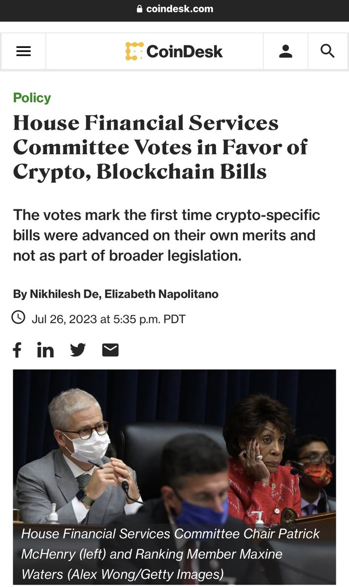 🔥 Dự luật đổi mới tài chính và công nghệ cho thế kỷ 21 (HR 4763) và Dự luật về quy định blockchain (HR 1747)  đã được thảo luận hôm nay tại Uỷ Ban Dịch Vụ Tài Chính Hạ Viện 🇺🇸 và được đồng ý để tiến tới một cuộc bỏ phiếu toàn diện tại Hạ Viện.