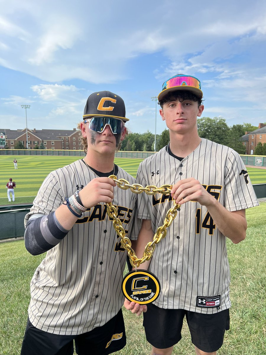 canesGL2025's tweet photo. GM 1️⃣ down at the 16/17u CABA World Series in Cincinnati. Down 1 🔝 7th and @horton_jase hits a huge 2B to tie the game.  

Canes 3️⃣
Cincy Flames 17u 3️⃣

Uncommitted 2025 RHP @AidanMicinski goes 7IP, 5 H, 7Ks https://t.co/NV6IMRstII