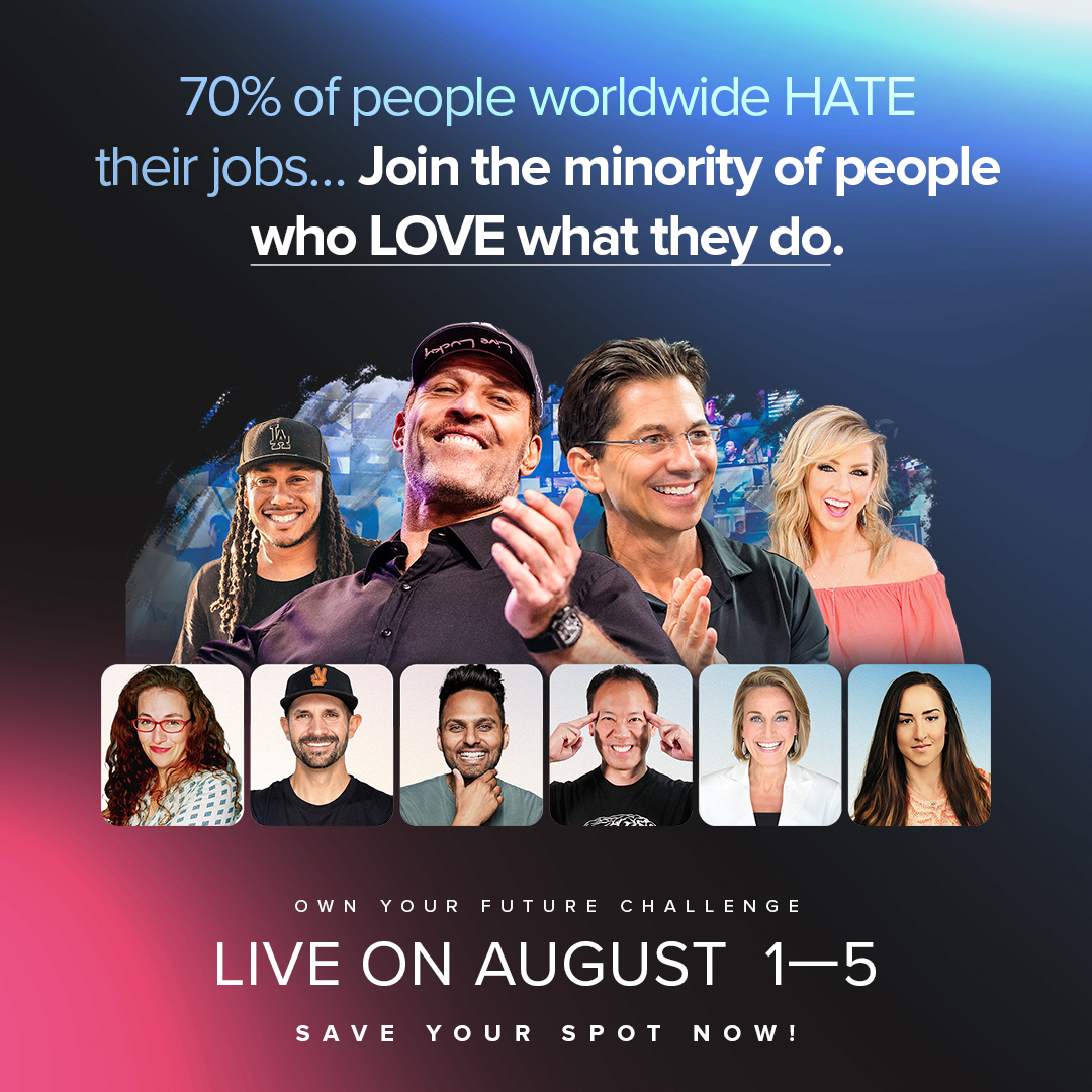 deangraziosi's tweet image. You deserve to love what you do. Join me next week and learn how 👉 ownyourfuturechallenge.com/freechallenge?…