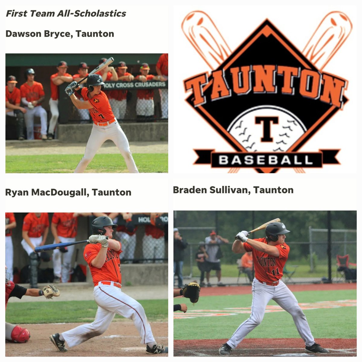 Michael Fox (@thscoachfox) on Twitter photo After Back-2-Back D1 State titles, <a href="/DirtyTBaseball/">Taunton Baseball</a> has placed eight ballplayers onto the 2023 Taunton Daily Gazette All-Scholastics Baseball Team. Congratulations to this trio as they head off to college. 🐯⚾️🌟 <a href="/Taunton_Schools/">Taunton Public Schools</a> <a href="/thstvstudio/">THS TV Studio</a> @tauntonhstigers <a href="/ThsWebmaster/">THSAthletics</a> After Back-2-Back D1 State titles, <a href="/DirtyTBaseball/">Taunton Baseball</a> has placed eight ballplayers onto the 2023 Taunton Daily Gazette All-Scholastics Baseball Team. Congratulations to this trio as they head off to college. 🐯⚾️🌟 <a href="/Taunton_Schools/">Taunton Public Schools</a> <a href="/thstvstudio/">THS TV Studio</a> @tauntonhstigers <a href="/ThsWebmaster/">THSAthletics</a>