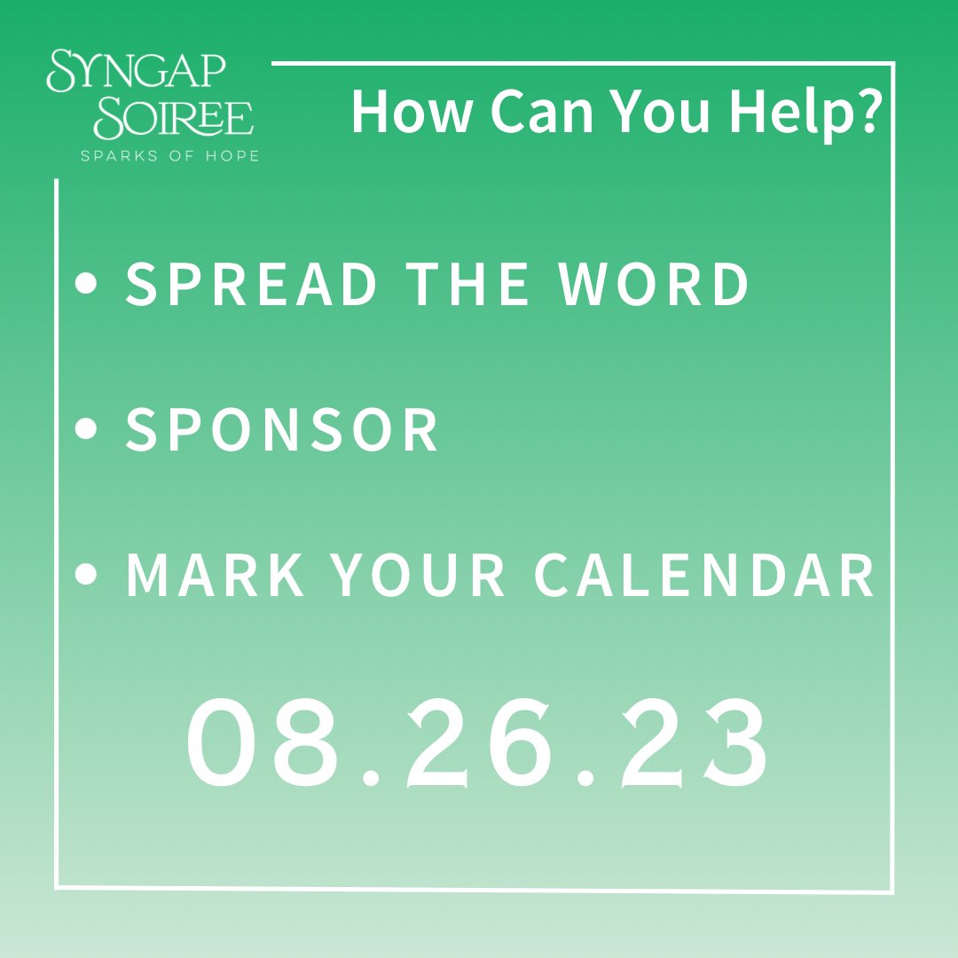 SyngapSoiree's tweet photo. 💚💙💜 spread the word, sponsor, Mark, your calendar! 08.26.23. This is our call to action! How can you help? Join us on 8/26! The deadline for recognition is 7/31/23 https://t.co/z5c8Za0jCh