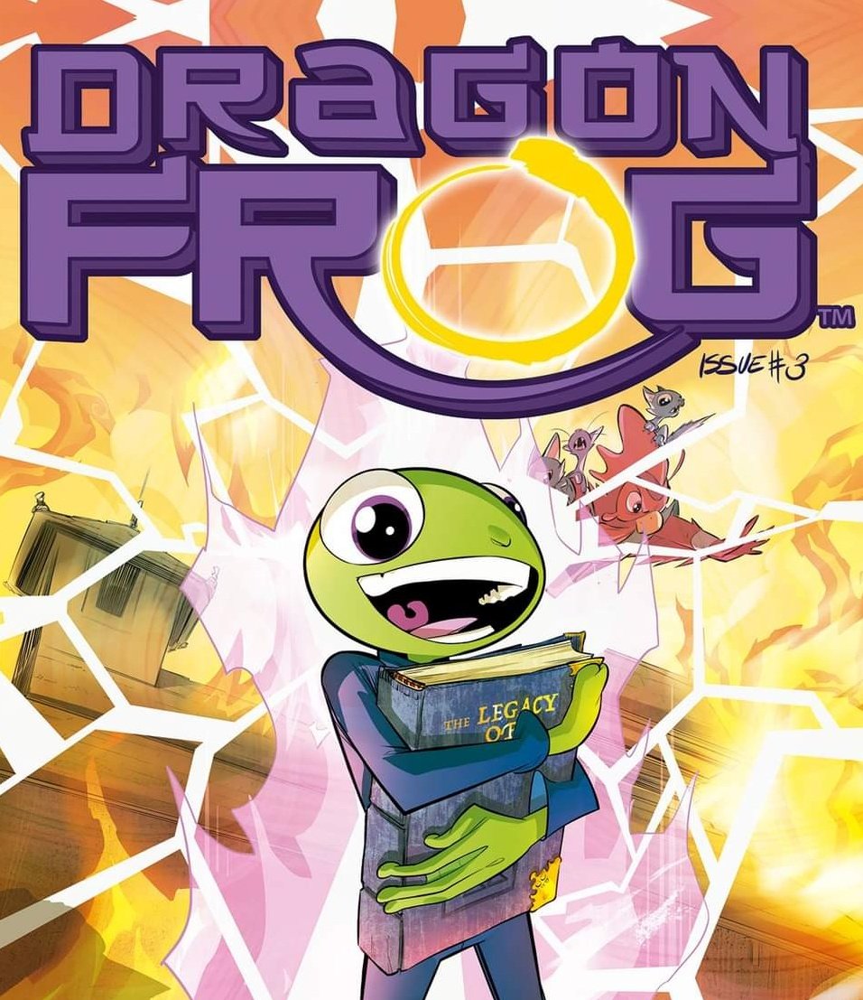 Salem Pollywogs!  There's fun a'brewing in <a href="/HARRISONSCOMICS/">Harrison's Comics</a> at the heart of Downtown Salem! Hop in and grab your copies of DRAGON FROG!  Thanks Larry!  #amwriting #comics #comicbooks #rottmnt #MutantMayhem #SpiderVerse