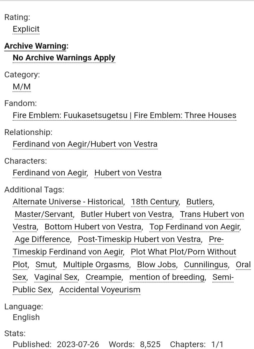 MahouMiss's tweet photo. "Loyalty, Love, & Lust" | NSFW Historic AU | Pre/Post-TS #Ferdibert #FerHu
SUMMARY: Hubert works as a dedicated butler under Ferdinand. He serves and follows every command from the young noble.
READ HERE: https://t.co/lRFWWXkqIm https://t.co/G3xlgnYeve