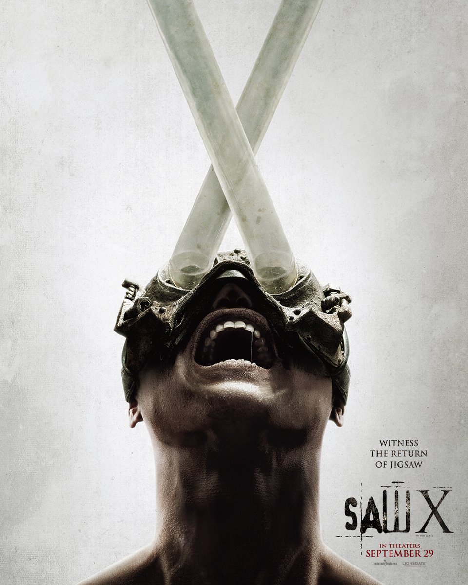 RegalMovies's tweet photo. Welcome back to the game. NEW TEASER POSTER for 'Saw X' – coming to Regal on September 29. #SawX https://t.co/euvwWzTUO0