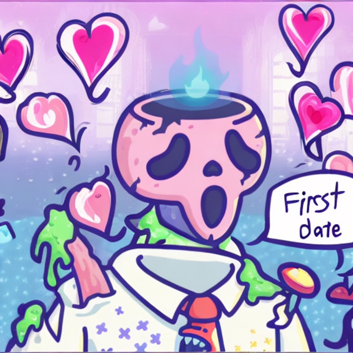 👻💕 Love is in the (after)life! 💘 These ghosts from <a href="/TastyBonesNFT/">Tasty Bones ☠️</a> are hauntingly romantic, whispering sweet nothings and sending spooky love letters. 😂💌 Who knew ghosts had such a soft side? #GhostlyLove #NFTRomance 🌟👻