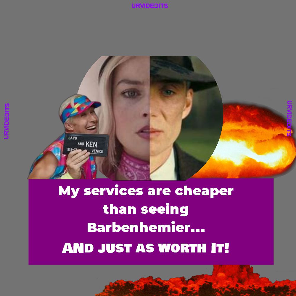 urvidedits's tweet photo. In my opinion though....

#Ineedavideoeditor #videoeditor #videoedit #edit #urvidedits #success #editingtutorials #editinglessons #premierepro #tiktok #youtube #smallyoutuber #youtuber #newvideo #barbenheimer #barbie #oppenheimer #cheap https://t.co/UfZUu7X5ig