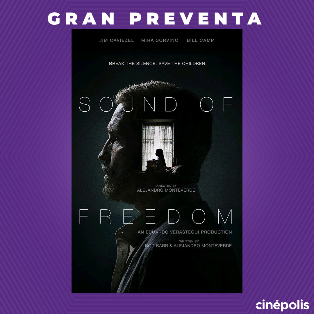¡Pre-Venta Disponible Jueves 27 de julio a las 12:01 am!

Sonido de Libertad, es una historia en la que vemos una realidad muy alarmante sobre tráfico de niños.

Comprá tus entradas en: cinepolis.co.cr

¡Estreno 31 de agosto ven a #Cinépolis!

#SonidoDeLibertad
