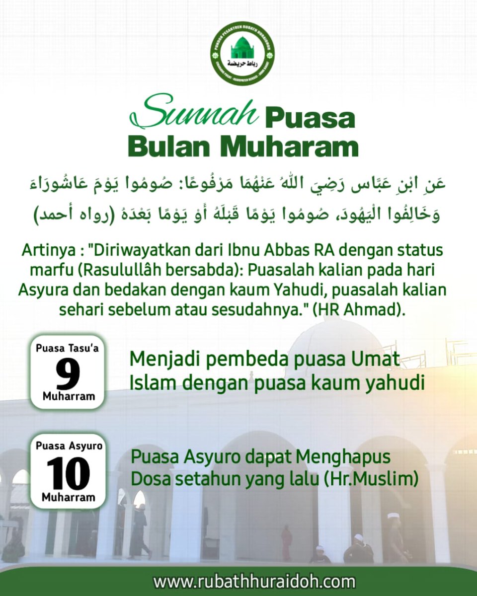 Bangsator's tweet photo. Sunnah puasa bulan Muharam https://t.co/tODWasWHMO