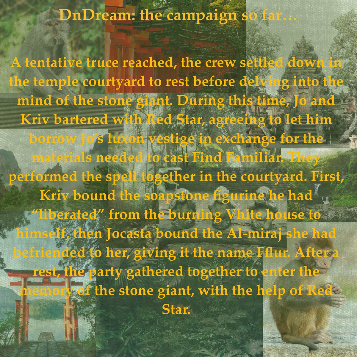 dndreamroleplay's tweet photo. This week’s campaign recap covers a LOT of important info that the crew discovered on Monkey Island #dndream #dndstream #dungeonsanddragons https://t.co/KsBOcJ7EPD