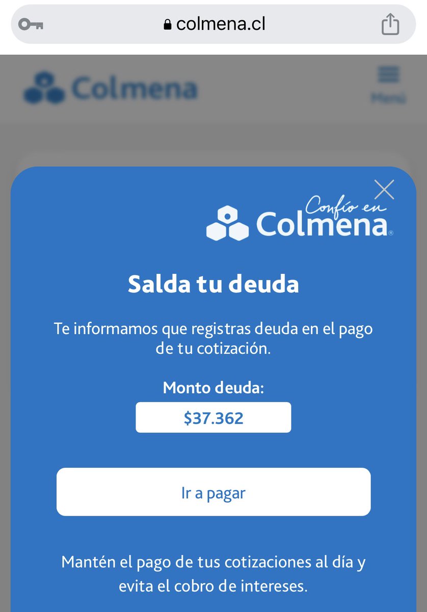 alexurry's tweet photo. OJO @IsapreColmena  me informo ahora que en el año 2016 hubo diferencia de cobro del plan de isapre de 2 meses lo que genero una deuda de 6 mil pesos aprox, resulta que esta deuda nunca figuro en mi cuento asi como tampoco nunca me notificaron hasta ahora julio del 2023 https://t.co/zsiwgQrbFt