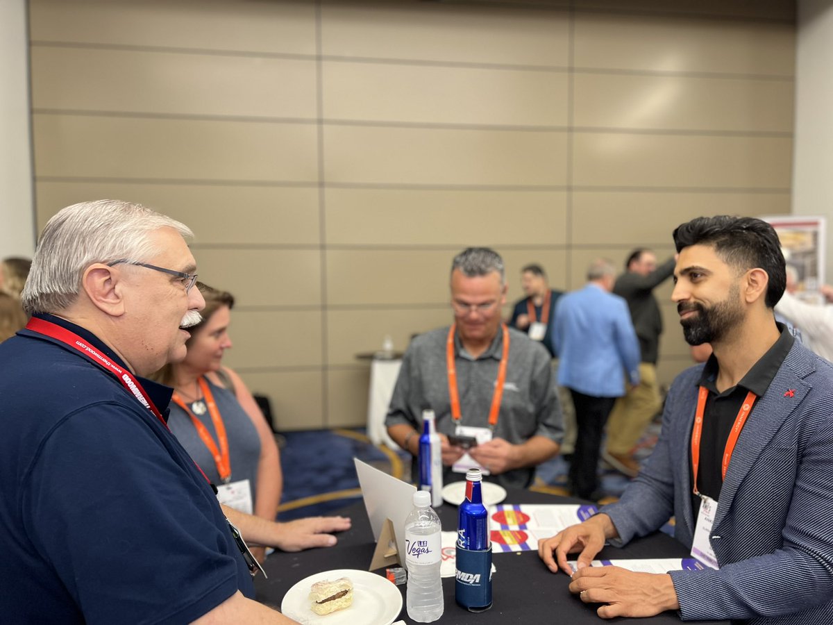 WoodworkingBiz's tweet image. Distributors decompress after a day at #AWFSFair - members of the @NBMDA relax and network. #woodworking