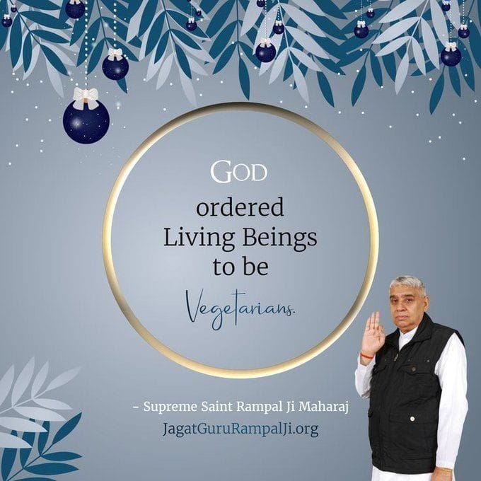 mis_jyoti1's tweet photo. #GodMorningThursday 
GOD ordered Living Beings to be
Vegetarians
#saintRampalJiQuotes https://t.co/Lbx7tcxcnC