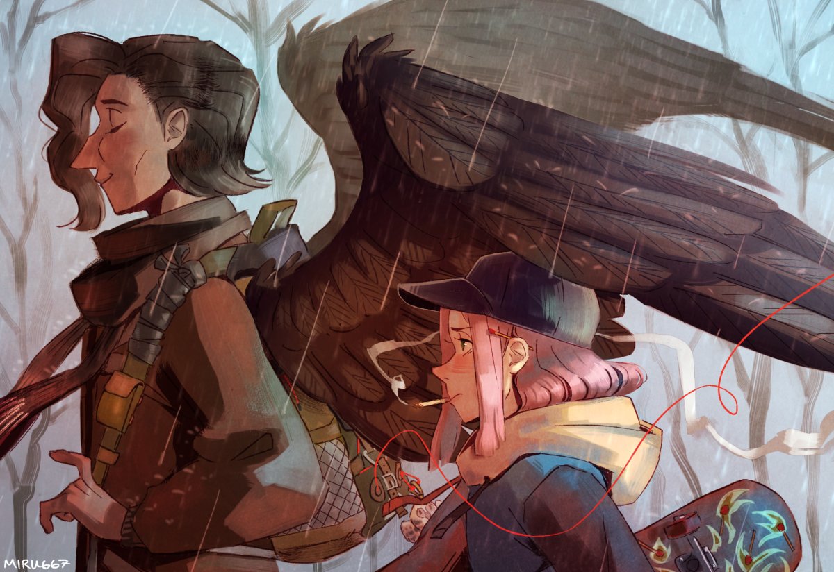 MIRU667's tweet photo. Art Fight revenge for @EscapadoDraw !! Her characters Bellami and Esperance are travel buddies! ☺️
#artfight2023 #artfight #artfightwerewolves #artfightattack https://t.co/9iRQ4r1QKK