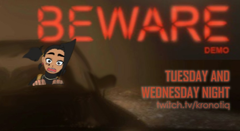 KronotiqLive_vt's tweet photo. DAY 2 STARTING SOON!! Join us! https://t.co/goe52pxmvw #Vtuber #BewareDemo #beware #BewareGame https://t.co/o2ysmW8jWt